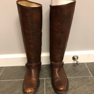 Frye Whiskey Phillip ring tall leather riding boot